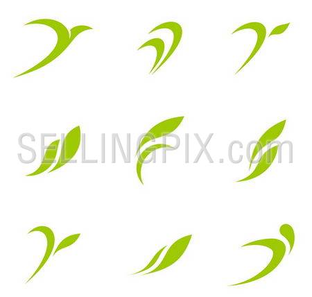 Eco icons. Ecology logo template elements.Vector.