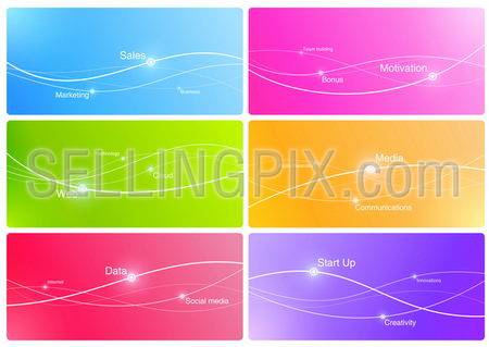 Background Design Template. Lines with points and words. Business marketing concept. Colorful. Vector. Editable.