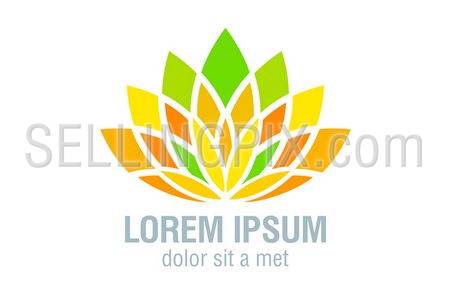 Flower abstract logo template. Health & SPA abstract icon.Vector.