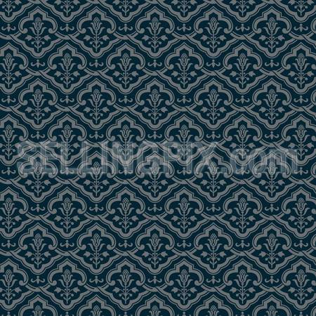 Vintage floral background. Flourish seamless pattern. Old style wallpaper. Vector.