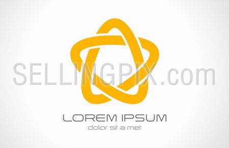 Star infinite loop abstract logo design template. Cycle Vector icon.