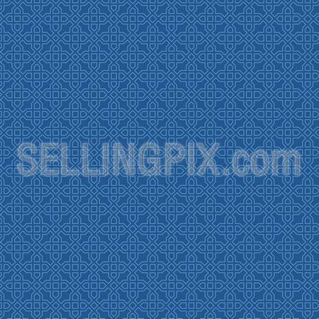 Retro seamless pattern.  Blue background abstract. Vector.
