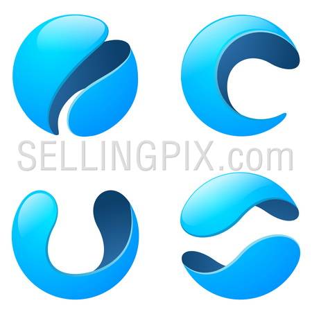 Business Abstract Sphere logo templates. High quality Vector icon.Technology sci-fi theme.