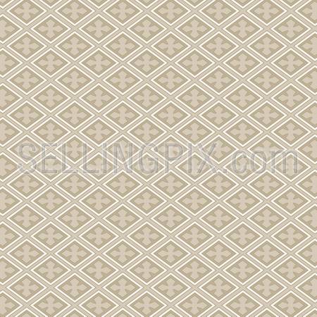 Retro seamless pattern.  Beige wallpaper abstract. Vector background.