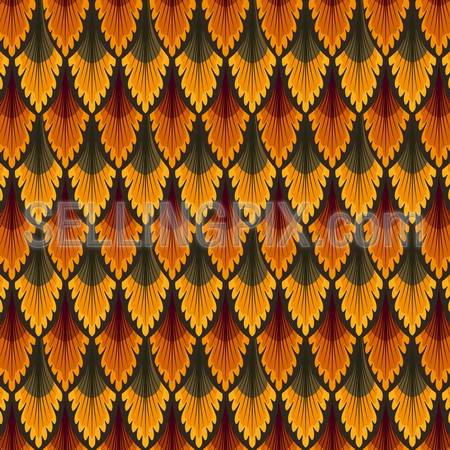 Vintage seamless pattern.  Red and Orange wallpaper abstract. Vector background.
