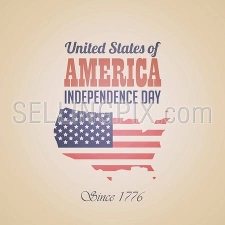 USA Independence day poster vector design template. 4th of July celebration. Ameriacan National holiday. Concept. Editable.
