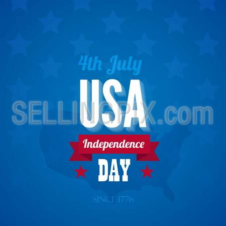USA Independence day poster vector design template. 4th of July celebration. American National holiday. Concept. Editable.