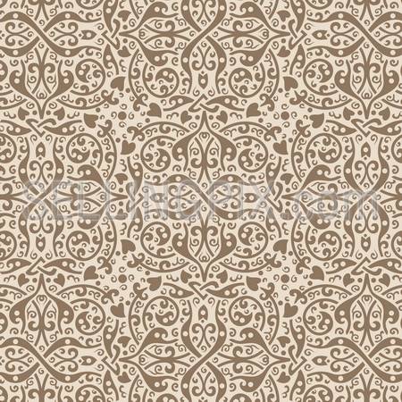 Vintage background vector. Old style Seamless floral pattern. Retro texture wallpaper.