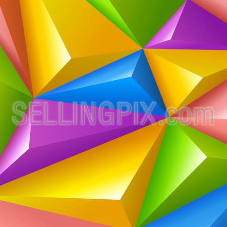 Colorful polygons triangle shapes vector Background Abstract. Fun children style. Funny bright.
