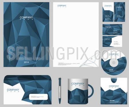 Design template for business ID – Just put your logo here. Blank copyspace.