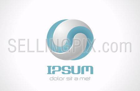 Infinite abstract vector logo template for cosmetics, medicine, pharmacy. Technology concept symbol icon.