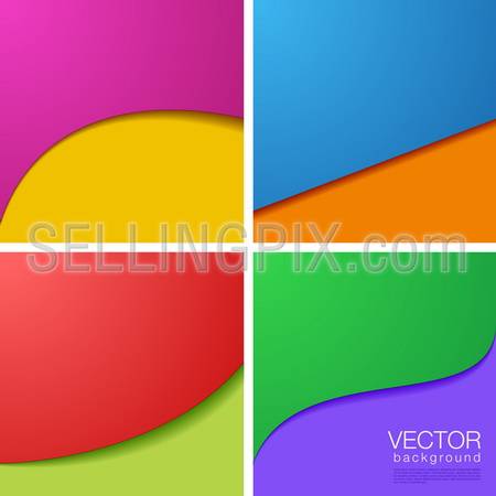Vector Background abstract collection. 4 Colorful backgrounds.