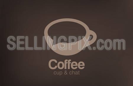 Coffee cup chat vector logo design template. Creative design cafe idea.
Coffee, Tea or any Hot beverage icon. – stock vector