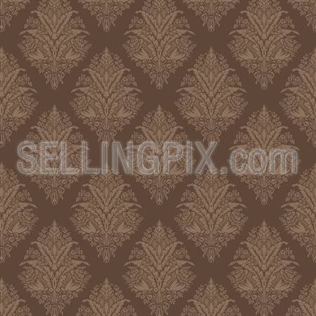 Vintage floral background vector. Seamless pattern flourish abstract. Retro style wallpaper. High detail. Christmas and New Year wrapping luxury wrapping package – stock vector