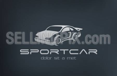 Sport Car abstract vector logo design template. Auto vehicle silhouette icon. Creative design template. – stock vector