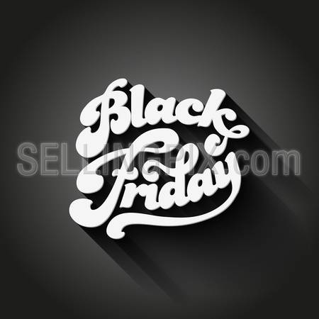 Black Friday vector Vintage design poster template. Retro style Typography. Creative lettering. Trendy. – stock vector
