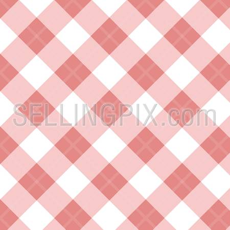 Gingham Red Seamless Pattern abstract. Retro Background. Vector retro picnic cooking tablecloth – stock vector