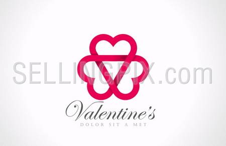 Three Looped Hearts – Love triangle. Infinite loving shape loop vector logo design template.
Valentine Party Free Love creative icon. Valentines Day. – stock vector
