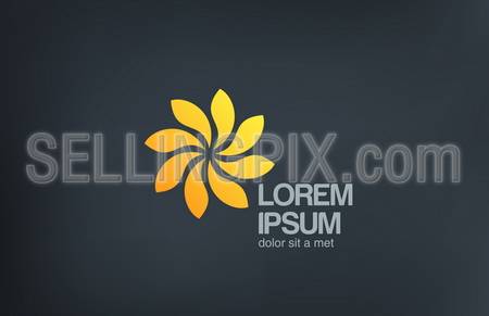 Abstract Flower vector logo design template.  Creative business concept icon. – stock vector