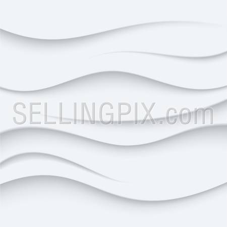 White Wavy lines vector Background abstract. Sand top view. Editable. – stock vector