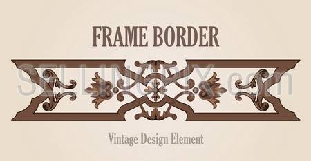 Vintage Frame Border Vector design element. Retro style. – stock vector