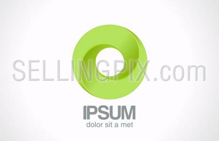 Infinity Green loop Circle abstract vector logo design template. Donate infinite looped shape icon. – stock vector