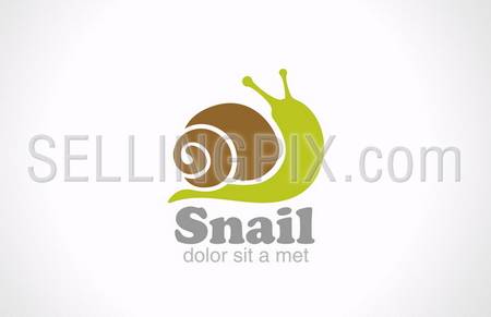 Snail cartoon fun style vector logo design template. Creative design funny concept icon. – stock vector