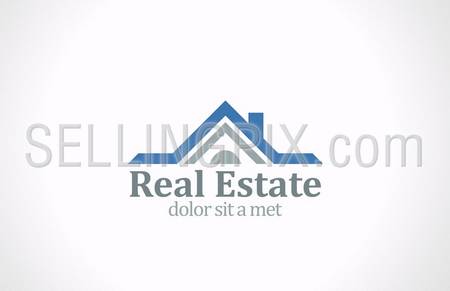 Real Estate vector logo design template. House abstract concept icon. Realty construction architecture symbol. – stock vector