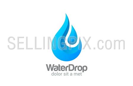 Waterdrop creative vector logo design template. Clear Water drop concept. Mineral Aqua symbol. Fresh droplet icon. – stock vector