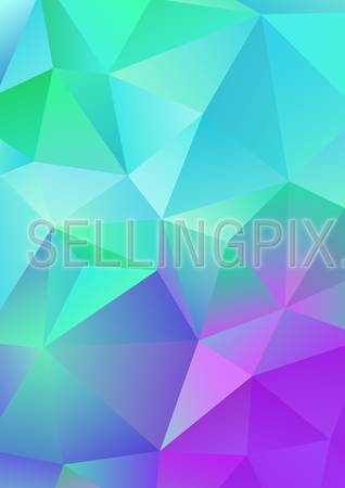 Polygonal triangle shapes vector abstract background mockup template. Polygons backgrounds collection.