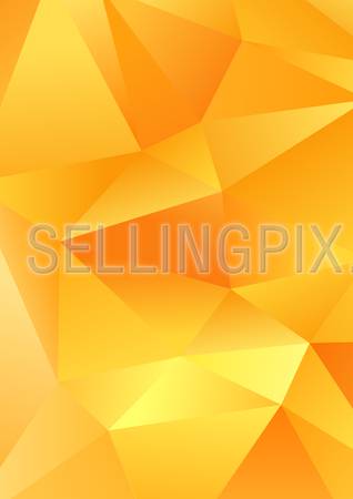 Polygonal yellow stylish modern triangle shapes vector abstract background mockup template. Polygons backgrounds collection.