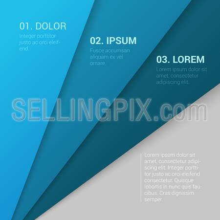 Stylish modern corporate blue background numbering enumeration report template mockup. Place your text and logo. Templates collection.