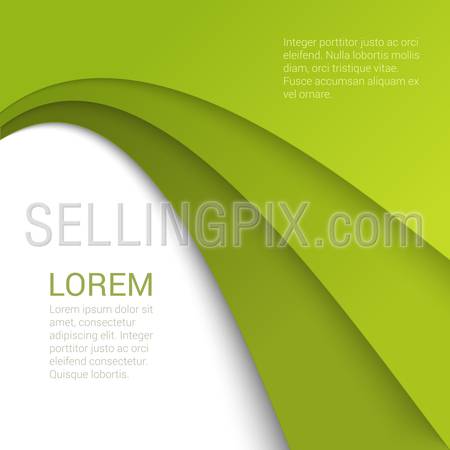 Stylish modern corporate green background enumeration numbering report template mockup. Place your text and logo. Templates collection.