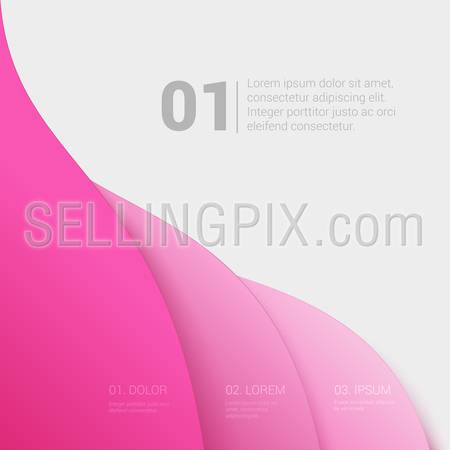 Stylish modern enumeration corporate multicolor background numbering report template mockup. Place your text and logo. Templates collection.