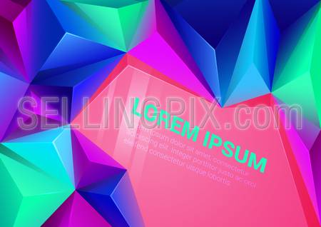 Colorful Polygon Background abstract vector template with copyspace. Creative design Polygonal Style triangle pattern.