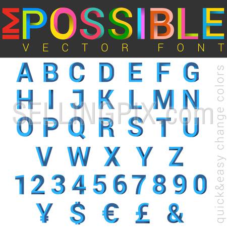 ABC stylish modern placard lettering vector set. Full letter latin English alphabet font collection.