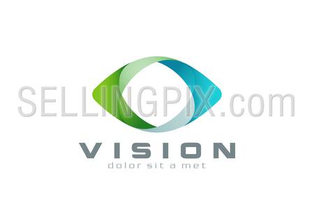Eye Logo vision abstract design vector template.
Business Technology multi-use logotype concept icon.