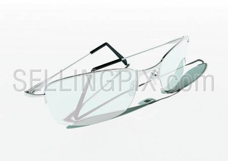 Glasses (isolated modern style folded glasses)