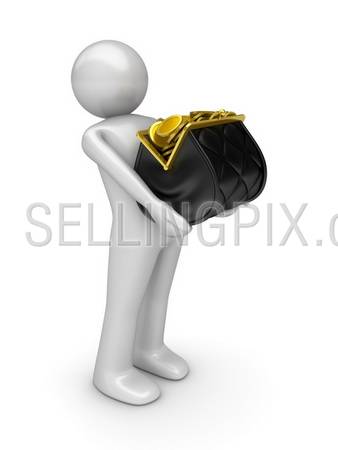 Look at my Purse! Purse Series (character holds purse full of gold coins)