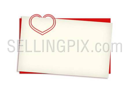 Valentine card copyspace (love, valentine day series; 3d isolated characters)