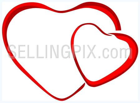 Striped hearts copyspace (love, valentine day, wedding series)