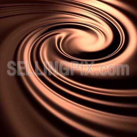 Abstract chocolate swirl background. Choco liquid melt mass.(3d remarkable abstract backgrounds and objects series)