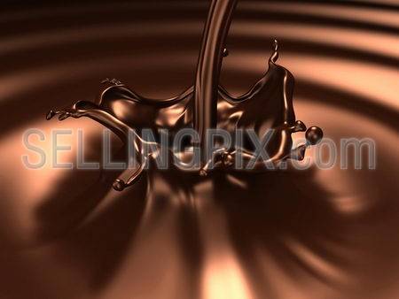 Chocolate splash (3d remarkable abstract backgrounds and objects series)