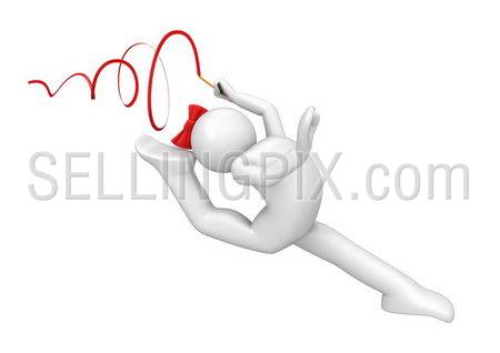 Gymnast – 3d characters isolated on white background series