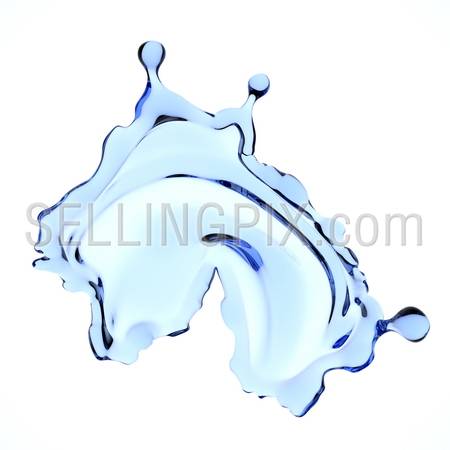 Abstract splash – Fascinating isolated on white background water splashes series