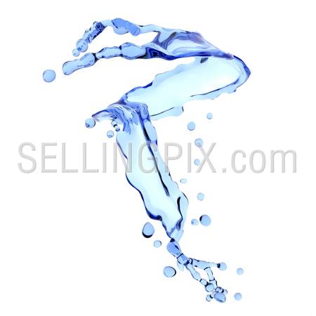 Abstract water splash – Fascinating isolated on white background water splashes series