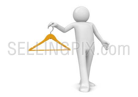 Fashion collection – Man with clothes hanger