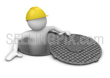 Business collection – Worker in hatch