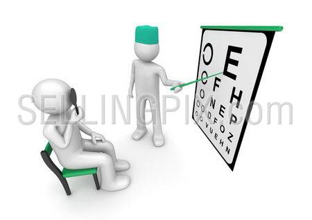 Healthcare collection – Oculist examining patient’s sight