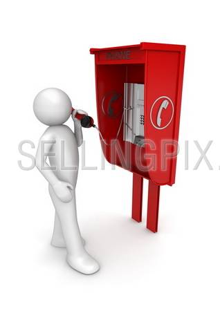 Lifestyle collection – Man in call box